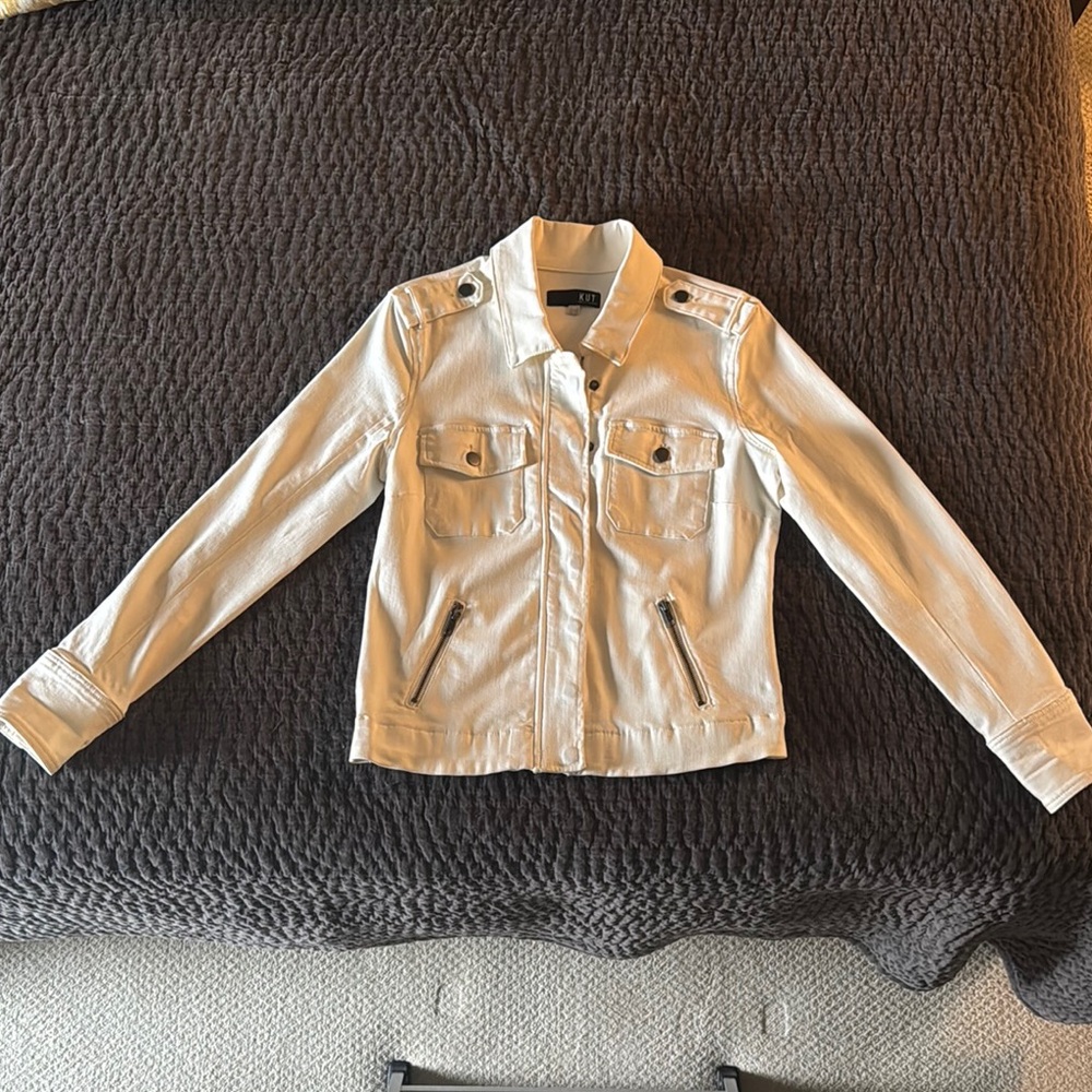 Kut From Kloth Ecru Utility Jacket